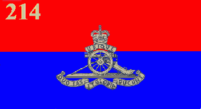 [Royal Artillery Regiment Battery 214 flag]